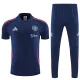 25/26  Man Utd Royal Blue Polo Collar Pants Set