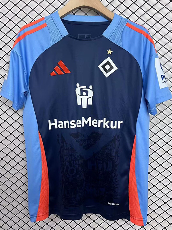 2025 Hamburger Special Edition Blue Fans Soccer Jersey左右带章