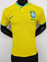 22/23 Brazil Home  Player Version Soccer Jersey