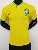 22/23 Brazil Home  Player Version Soccer Jersey
