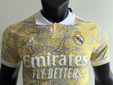 25/26 RMA Yellow Dragon Pattern Special Edition  Player Version Soccer Jersey