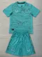 24/25 EVE Lake Blue Goalkeeper Kids Soccer Jersey(胸前无广告）