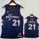 23/24 76ERS EMBIID #21 Dark Blue City Edition Top Quality Hot Pressing NBA Jersey