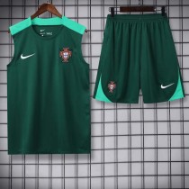 24/25  Portugal Green Tank top and shorts suit