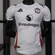 25/26 Man Utd  White Special Edition Player Version Soccer Jersey(圆领）