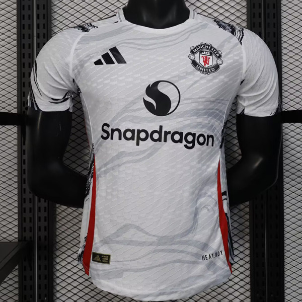 25/26 Man Utd  White Special Edition Player Version Soccer Jersey(圆领）