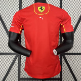 2024 F1 Formula One Ferrari Red Racing Suit (圆领、左肩带DX广告)