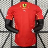 2024 F1 Formula One Ferrari Red Racing Suit (圆领、左肩带DX广告)