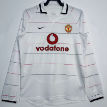 2003/2005 Man Utd Away Long Sleeve Retro Soccer Jersey