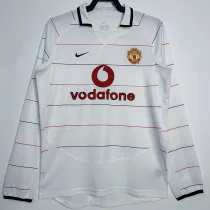2003/2005 Man Utd Away Long Sleeve Retro Soccer Jersey