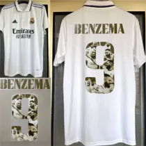 22/23 BENZEMA #9 Golden Ball RMA Home  Fans Soccer Jersey ( 球迷)