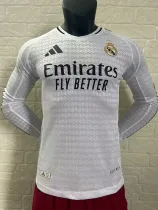 24/25 RMA Home Long Sleeve Player Version  Soccer Jersey