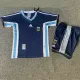 1998  Argentina Home Kids Retro Soccer Jersey