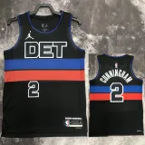 22/23 Pistons CUNNINGHAM #2 Black Top Quality Hot Pressing NBA Jersey (Trapeze Edition)