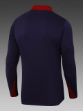 24/25  England  Blue Purple Half Pull Tracksuit  (半拉链)
