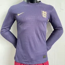 2024 England Away Long Sleeve Player Version Soccer Jersey (长袖)