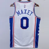 22/23 76ERS MAXEY #0 White Top Quality Hot Pressing NBA Jersey