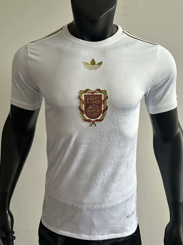 24/25 Bayern White 125th Anniversary Edition  Player Version Soccer Jersey(胸前125标)