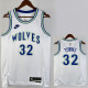 23/24 TIMBERWOLVES TOWNS #32 White Top Quality Hot Pressing NBA Jersey (Retro Logo)