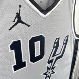 20/21 Sa Spurs SUOHAN #10 Grey Flying Man Edition Top Quality Hot Pressing NBA Jersey(飞人）