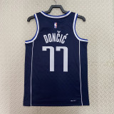 22/23 Dallas Mavericks DONCIC #77 Blue Top Quality Hot Pressing NBA Jersey (Trapeze Edition)