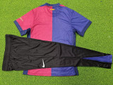 24/25 BAR Home Player Version  Suit Soccer Jersey(Black Pants)黑裤