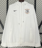 2024 Corinthians white  one sided hooded  Windbreaker （单面带帽风衣）