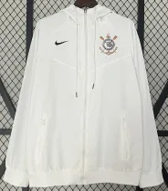 2024 Corinthians white  one sided hooded  Windbreaker （单面带帽风衣）