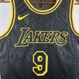 LAKERS BROWNIES # 9 Serpentine Top Quality Hot Pressing NBA Jersey蛇纹