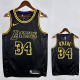 Lakers O'NEILL # 34 Black Snake Pattern Top Quality Hot Pressing NBA Jersey