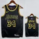 Lakers O'NEILL # 34 Black Snake Pattern Top Quality Hot Pressing NBA Jersey