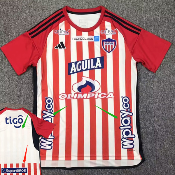 24/25 Barranquilla Home Fans Soccer Jersey (巴兰基亚)