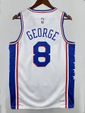 22/23 76ERS GEORGE  # 8 White Home Top Quality Hot Pressing NBA Jersey主场