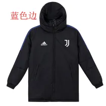 22/23 JUV Black Hooded Cotton Coat Blue Edge (蓝色边) 棉衣