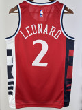 24/25 Clippers LEONARD #2 Red Top Quality Hot Pressing NBA Jersey (Trapeze Edition) 飞人版