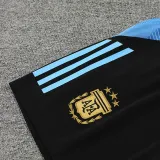 24/25 Argentina Black Tank top and shorts suit(黑色蓝肩）