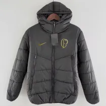24/25 Palmeiras Black Hooded Cotton Coat连帽棉衣