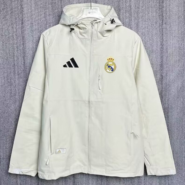 24/25 RMA White Assault  Hooded Windbreaker (Y13连帽冲锋衣）