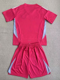 24/25 Scotland Pink Goalkeeper Kids Soccer Jersey