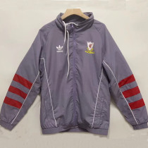 LIV Grey Grey Retro windbreaker(连帽）