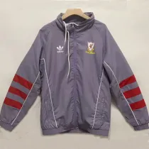 LIV Grey Grey Retro windbreaker(连帽）