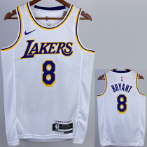 22/23 LAKERS BRYANT #8 White Top Quality Hot Pressing NBA Jersey(圆领)