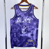 22/23 LAKERS JAMES #6 Purple Top Quality Hot Pressing NBA Jersey (荣耀版)