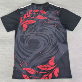 25/26 LIV White Eagle's head  Black Fans Training Shirtsa白色鹰