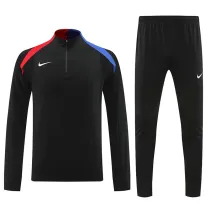 24/25 NK Black  Half Zipper Sportswear # 812黑色(半拉链)