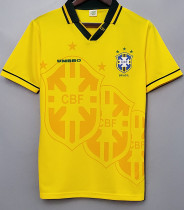 1993/1994 Brazil Home Yellow Retro Soccer Jersey