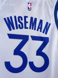 22/23 WARRIORS WISEMAN #33 White Top Quality Hot Pressing NBA Jersey (V领)