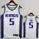 22/23 KINGS FOX #5 White Home Top Quality Hot Pressing NBA Jersey(V领）