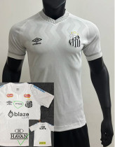 25/26 Santos FC Home Player Version Soccer Jersey(Print All Sponsor)(新全广告、背上NVA~SRTE)