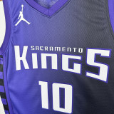 23/24 Kings DeROZAN #10 Purple Flying Man Top Quality Hot Pressing NBA Jersey飞人版